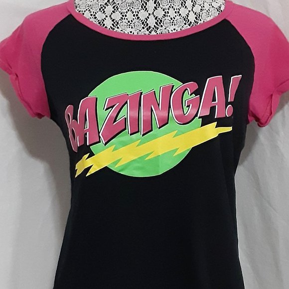 Big Bang Theory Bazinga Graphic Tee Women Size Small - Picture 1 of 4